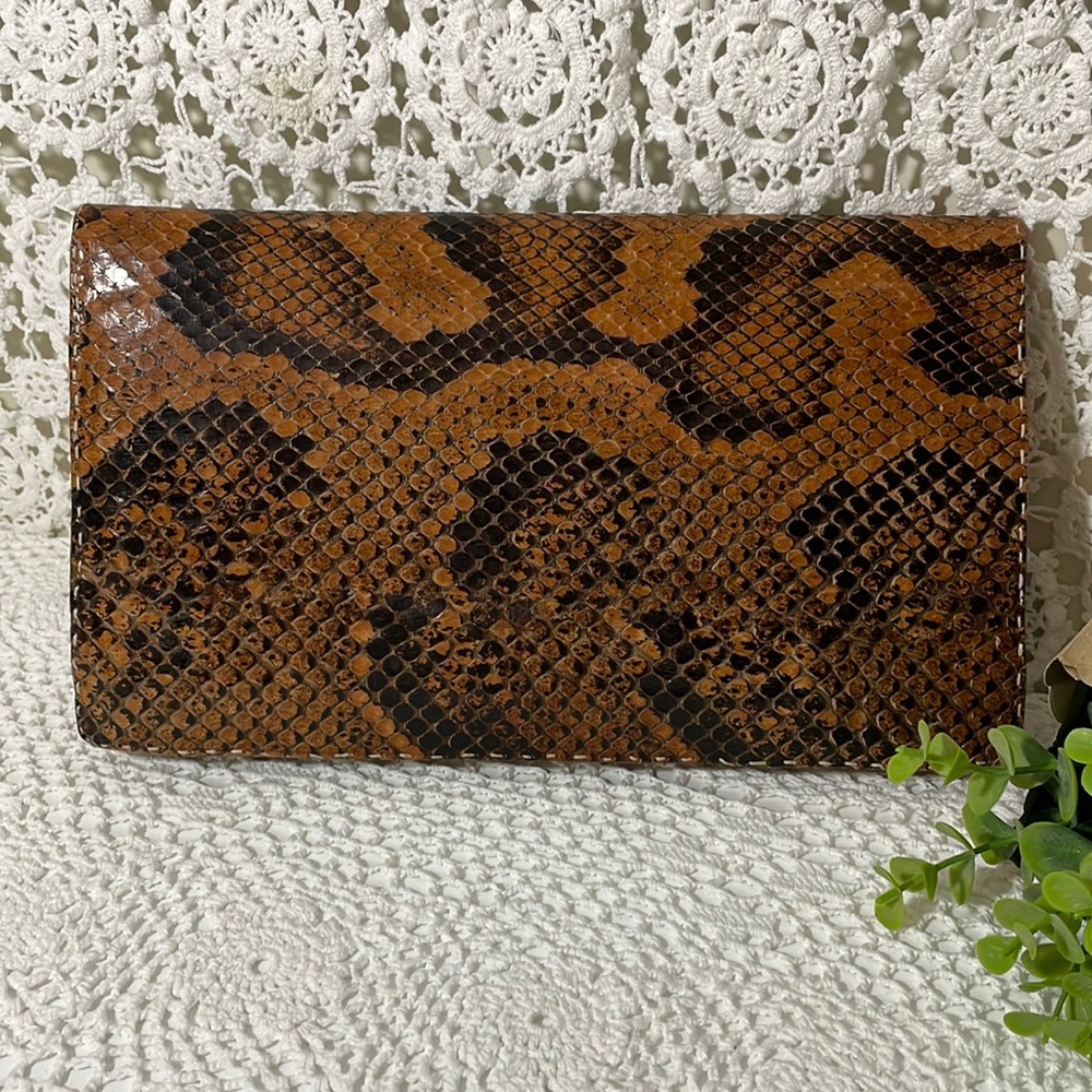 Vintage authentic reptile/snake skin clutch
